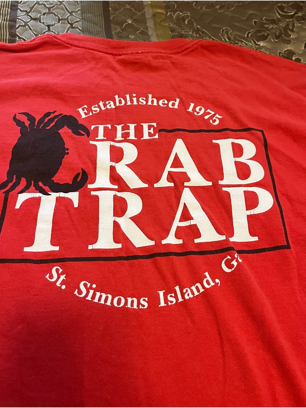 The Crab Trap souvenir Red Short Sleeve Tee